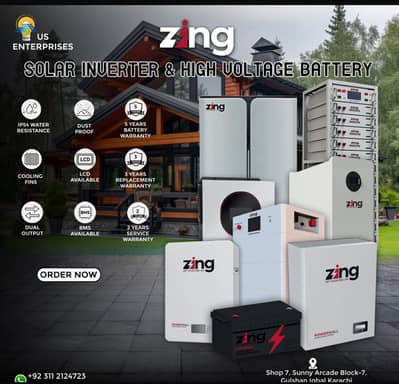 ZING Solar Inverter & High Voltage Battery Available