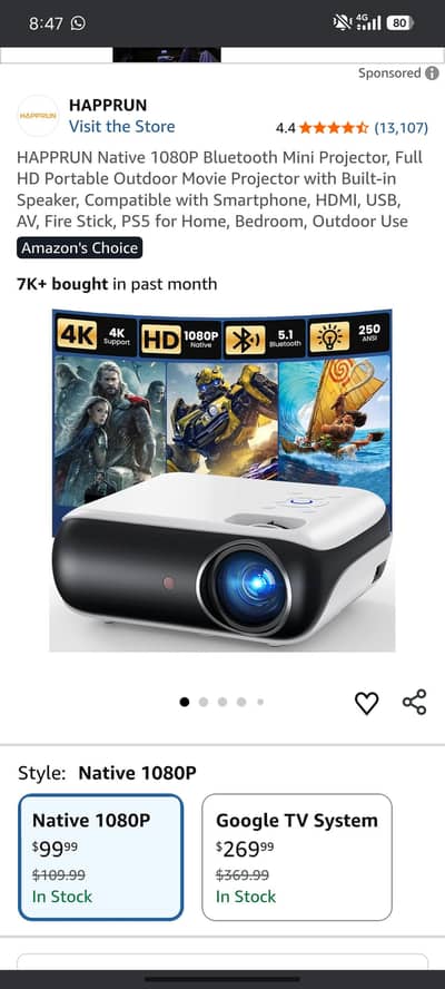 hapron h1 1080p projector