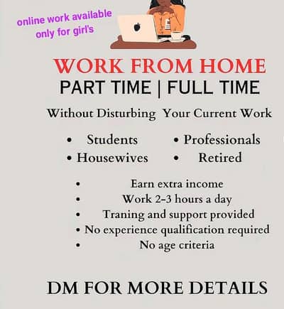 online jobs/full time/part time/simple typing jobs for boys and girls