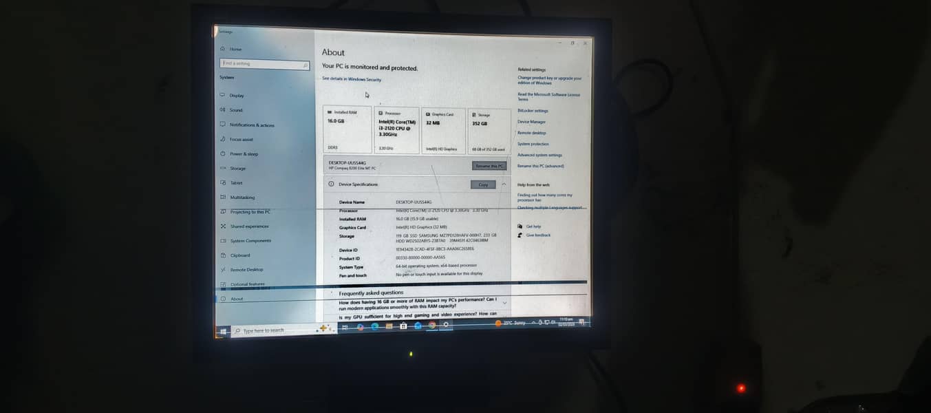 Hp Intel computer system 0