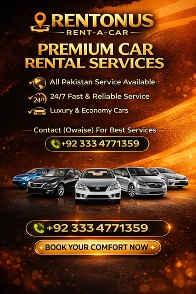 Rent A Car Car For Rent in Karachi best service