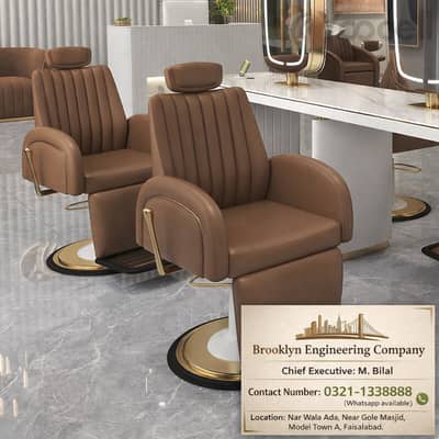 Luxury Salon Chairs & Complete Salon Setup– Premium Gold Finish