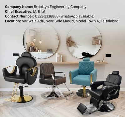 Saloon Chairs | Complete Salon Setup–Premium Gold Finish\ 10% discount