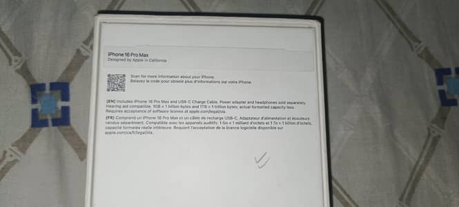 Iphone 16 pro max 256 gb non pta , dessert titanium ,canadian model