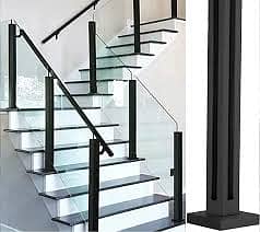Glass Railing for Stairs & Balcony / Shower Glass / Glass & aluminum