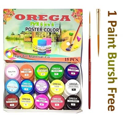 OREGA Mini Poster Color Set (15 Pcs) - Bright and vibrant Color Colle
