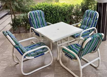 Miami Garden Lawn Outdoor PVC Patio chairs set plastic furniture