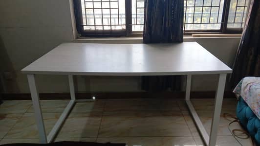 Study Table + Glass Display Cabinet for Sale – Excellent Condition