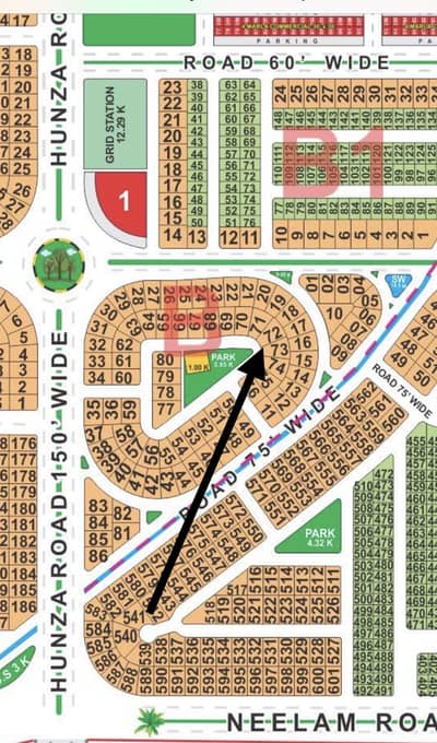 1 Kanal B Block Possession Plot Facing Park