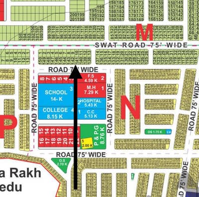 10 Marla 75ft Road Facing Main Commercial Hub Plot For Sale