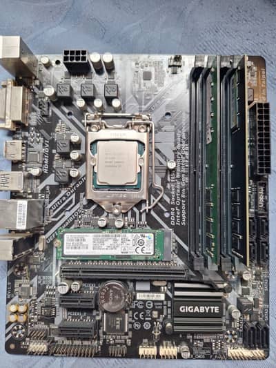 Gigabyte z370m motherboard, processor, Nvme, ram