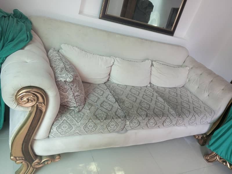 white / golden sofas. 1