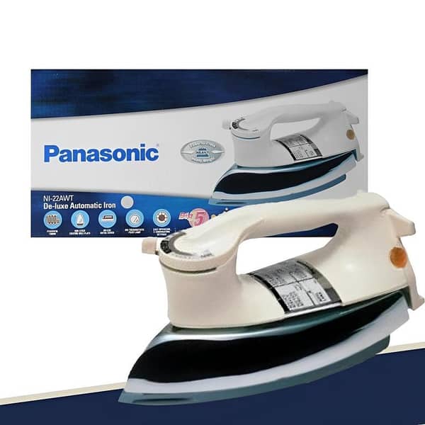 1000W NI-22AWT Deluxe Dry Iron with Non-Stick Sole Plate and Adjustable Cord