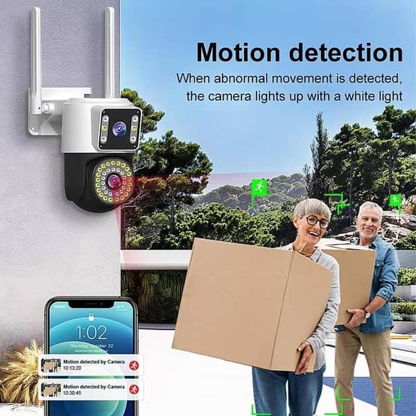 V380PR0 4K Ultra HD Dual-Lens WiFi PTZ Camera with Night Vision, Two-Way Audio, AI Human Motion Tracking