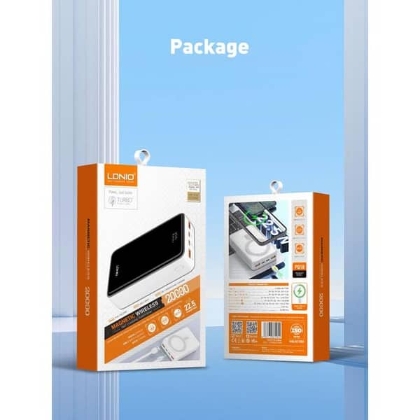 LDNIO PQ18 20000mAh Magnetic Wireless Power Bank