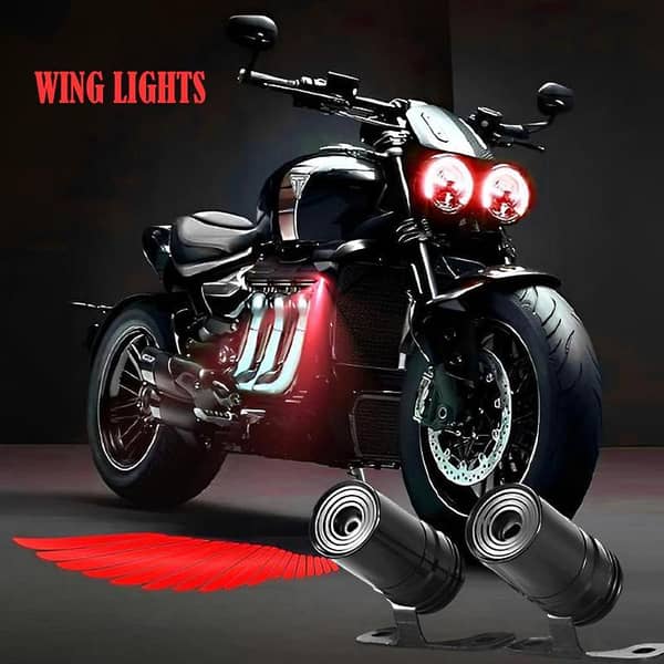 Universal LED Angel Wings Projector Lights for Motorcycles and Cars