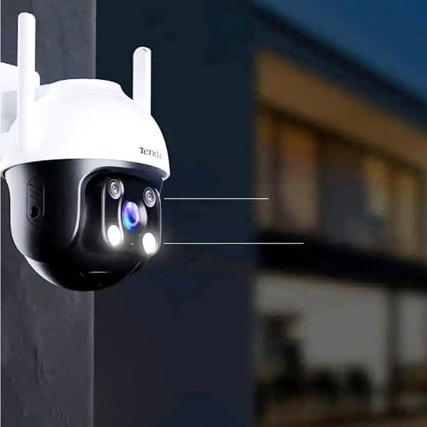 Tenda CH3-WCA 1080P Outdoor Pan/Tilt Camera with Full-Color Night Vision, Alexa Support, and Smart Alerts