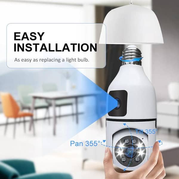 Wireless 360° Pan-Tilt-Zoom Smart Camera with Dual Lenses and IP Connectivity