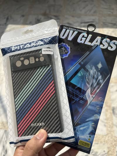 Google pixel 6 pro uv glass and pitaka case and 20w charger