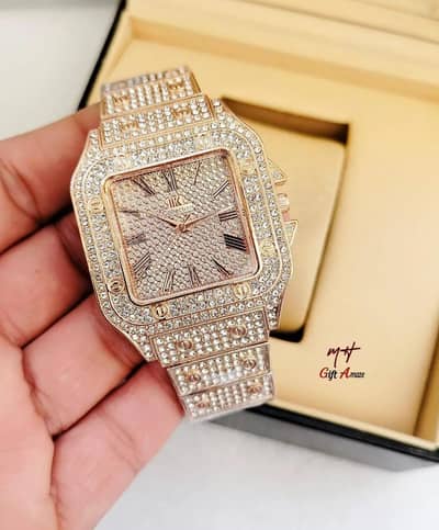 Men's luxry watch. . . . diamond watch. . . silver watch. . .