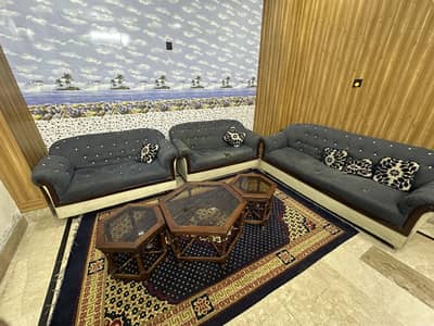 Sofa Set With 3 Dinning Tables