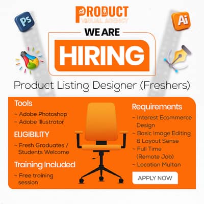 Urgent Product Listing Designer (Fresher)