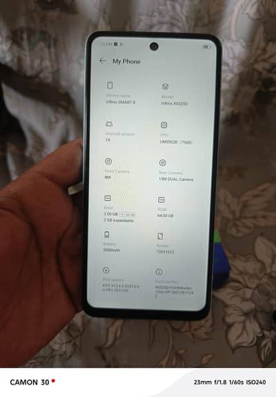 Infinix smart 8 2+2 64 approved complete saman seald