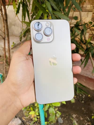 Iphone 15 Pro Max JV Natural Titanium Color 10/10 Condition 256gb