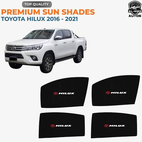 Toyota Hilux Toyota Hilux 2016 - 2021 Window Sun Shades | Premium UV Protection & Heat Shield | Privacy Glare Reducer