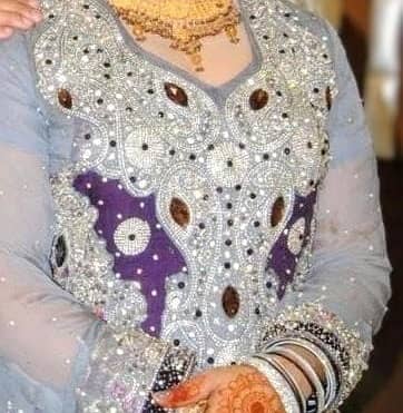 Purple Maxi Suit Dress - Walima Dress - Wedding Dress - Bridal Dress