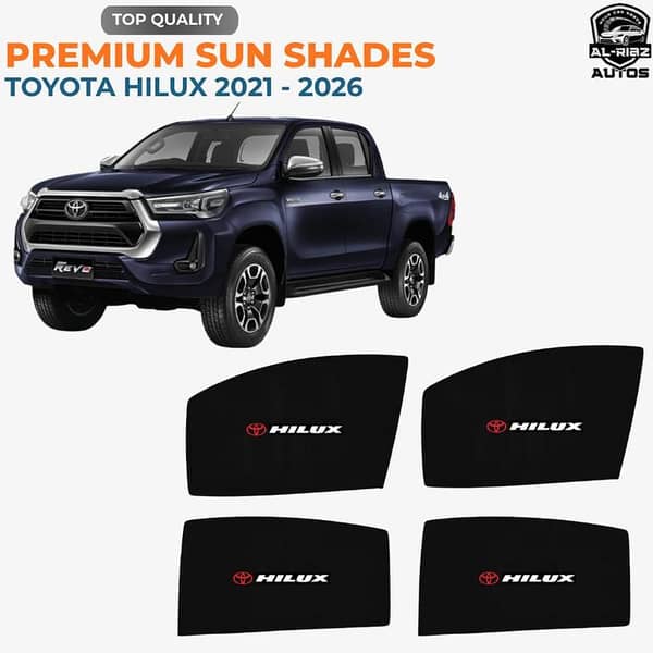 Toyota Hilux Toyota Hilux 2021 - 2026 Window Sun Shades | Premium UV Protection & Heat Shield | Privacy Glare Reducer