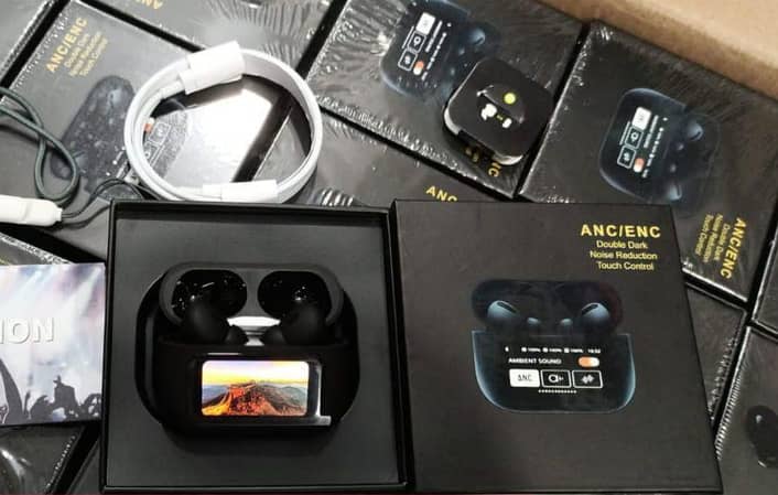 Display Touchbuds Pro: ANC/ENC, Touch Controls, 13mm Bass, IPX4, 13mm Drivers, Type-C, White