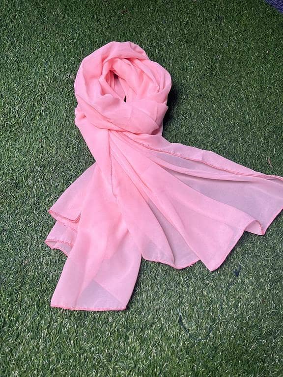 Premium Georgette Scarves for Women and Girls – Soft, Lightweight Hijab Scarves in Rose Pink, Steel Blue, Lavender, and Green