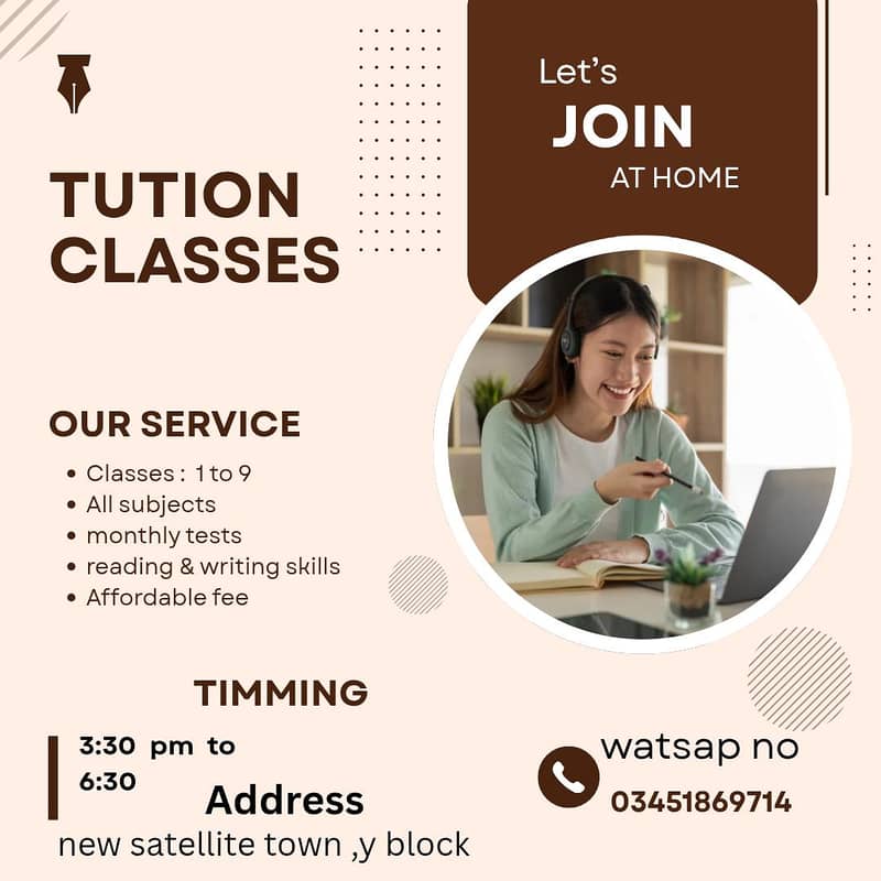 Home Tuition Classes( student come at my home ) 0