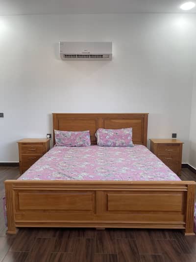 King size bed - pure nakhtar wood bed set - bed - dressing -side table