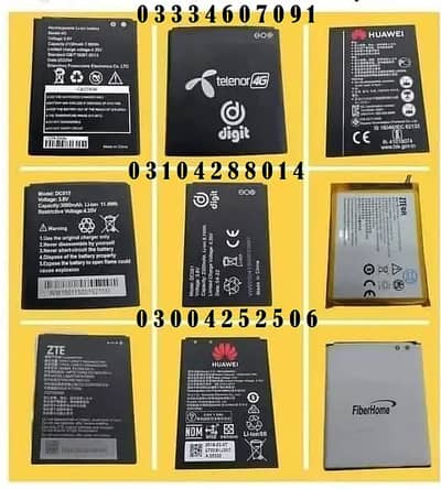 New Original Battery ZonG Ufone Jazz Telenor and Ptcl Devices