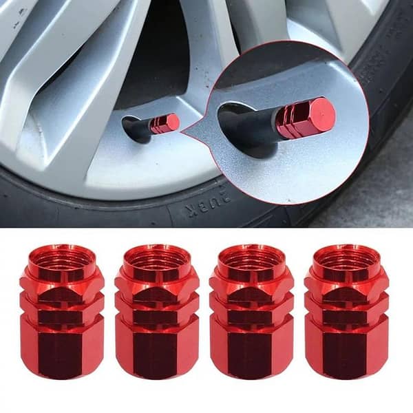 Aluminum Tire Valve Stem Caps – Universal Air Dust Covers for Car, SUV, Motorcycle, and Truck Wheels & Rims – Anti-Corrosion Tyre Accessories