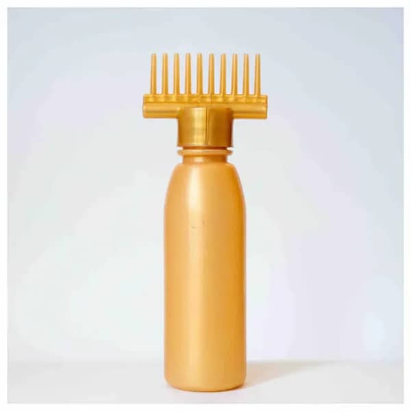 Premium Hair Oil Applicator Bottle with Comb Tip for Scalp Massage, Hair Growth, and Nourishment – Leak-Proof Refillable Applicator for Coconut Oil, Castor Oil, Argan Oil, and Hair Treatment Serums – Easy Scalp Oiling Tool for Men and Women