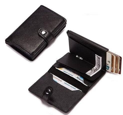 Slim Card Holder and Wallet for Men with Pop-Up Card Organizer and RFID Protection
