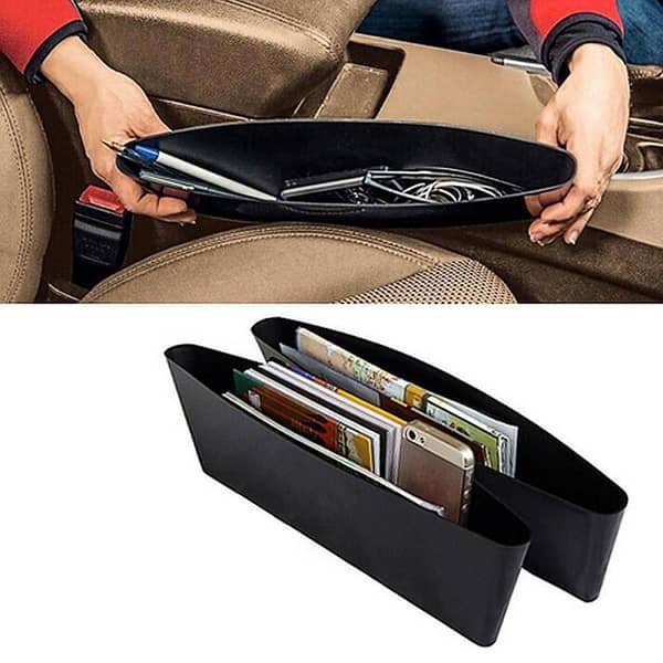 Car Seat Pocket Pair: Interior Organizer Boxes for Front and Back Seats