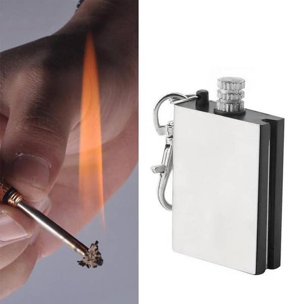 Portable Outdoor Emergency Flint Fire Starter Key Ring – Waterproof Survival Tool, Compact & Lightweight Firestarter for Camping, Hiking, and Emergency Preparedness