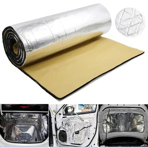 Car Heat & Noise Insulation Mat – Sound Deadener & Heat Proofing Pad, Hood Insulation, Sound Dampening Sheet for Cars, Trucks, RVs, 54" x 39" – Automotive Soundproofing & Thermal Insulation