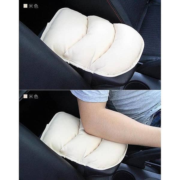 Universal Car Center Armrest Cushion Pad with Soft Memory Foam and Anti-Slip Bottom