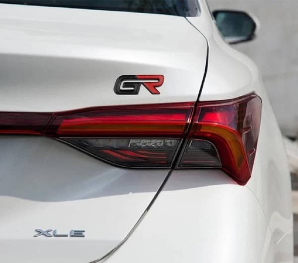 GR 3D Metal Emblem Badge for Toyota GR Sport – Red and Silver Racing Logo for Trunk, Grill, or Hood