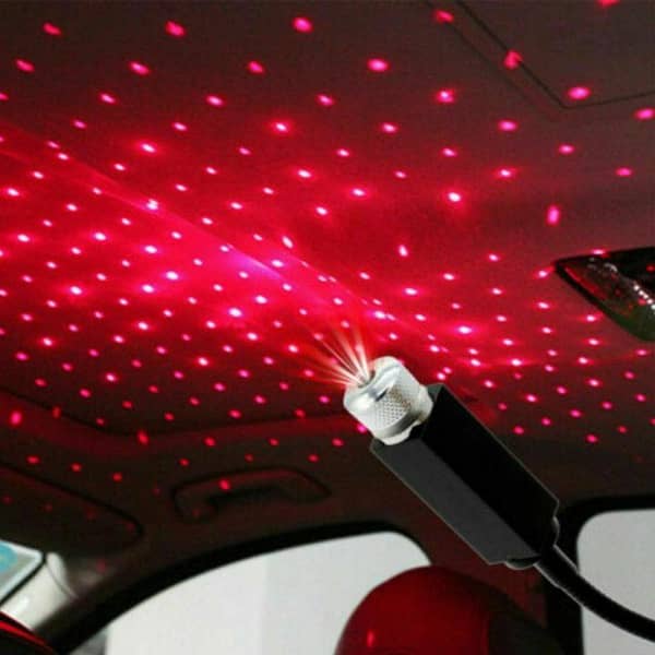 Universal USB Starry Laser Projection Light for Car Interior – RGB Mood Lighting with Night Sky Effect