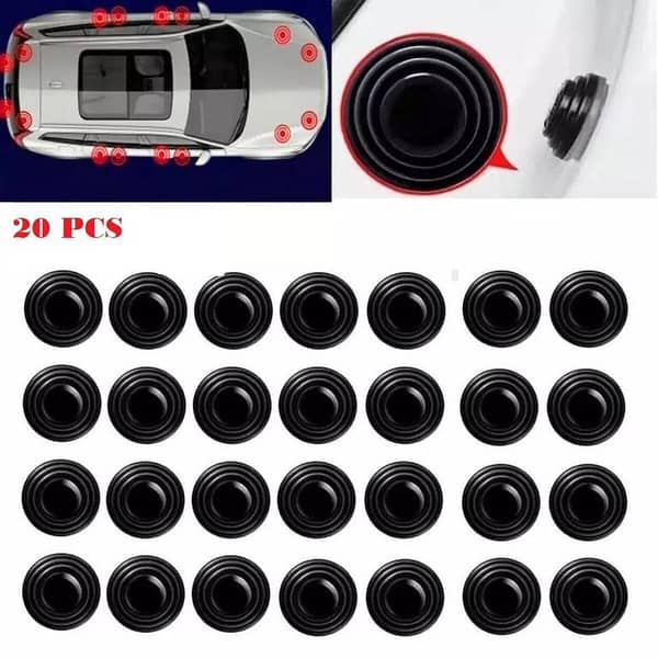 20 Pieces Door Shock Absorber Pads, Buffer Bumper Pads, Rubber Noise Insulation (Black)