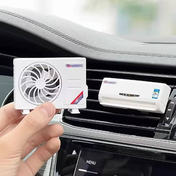 Universal Solar Car Air Conditioner Vent Perfume – Outdoor Decoration AC Vent Freshener with Solar Fan Diffuser 1 Pc