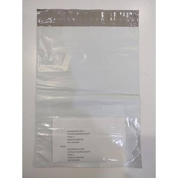 6x8 inches 1kg (80-100 pieces approximate) High-Quality Packaging and Courier Flyers with Stick Tape, Address Slip Pocket, and Labels for and More