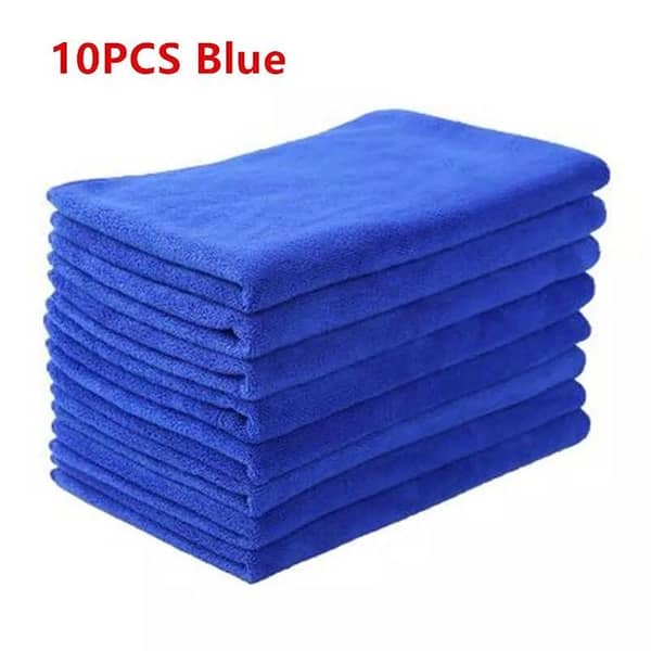 Pack of 10 Premium 30x60 cm Thick Microfiber Car Cleaning Towels, Ultra-Absorbent and Scratch-Free