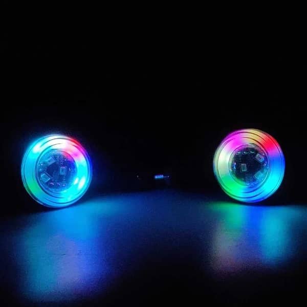 Round Shape Thor LED Indicators for Bikes – Audi-Style Sequential Turn Signals with Parking Light, 2 Pcs Set